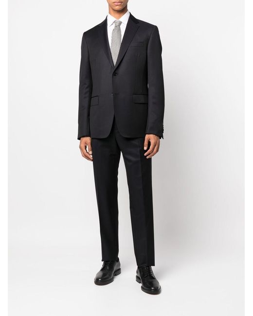 Zegna Black Single-Breasted Tailored Suit for men