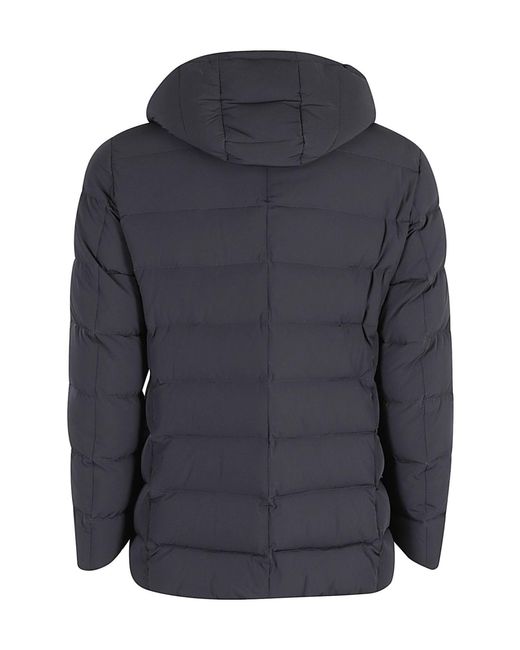 Moorer Blue Hooded Jacket for men