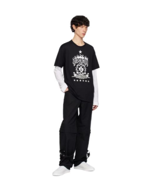 Givenchy Black Logo Printed Layered T-Shirt for men
