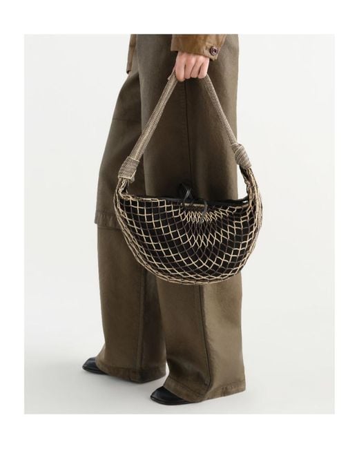 Lemaire Black Fortune Croissant Filt Zip-Up Shoulder Bag