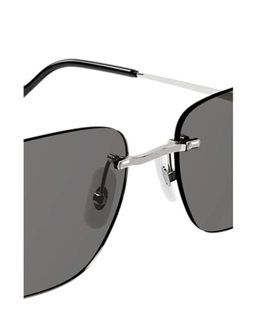 Cartier White Rectangular Sunglasses for men
