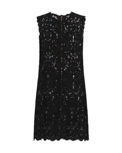 Dolce & Gabbana Black Lace Sheath Dress