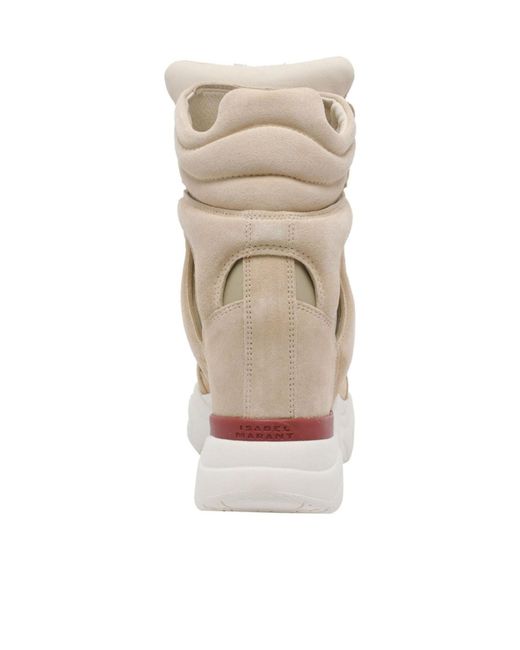 Isabel Marant Natural Balskee High-top Wedge Sneakers