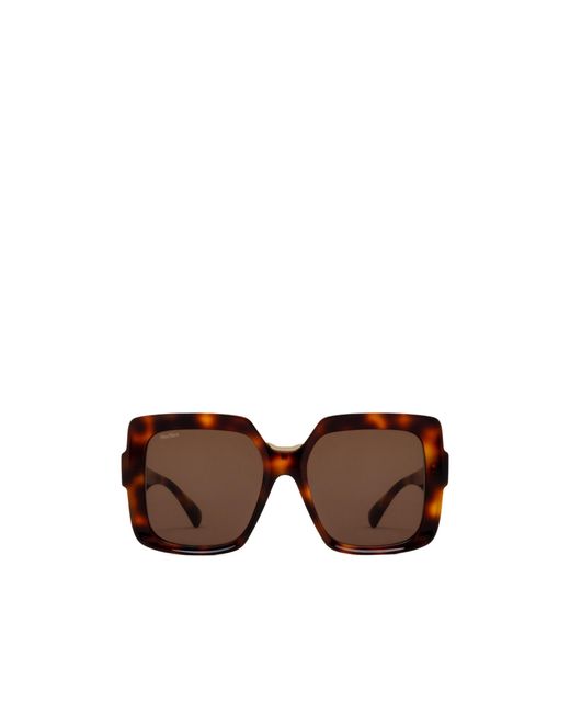 Max Mara Brown Ernest Square Frame Sunglasses