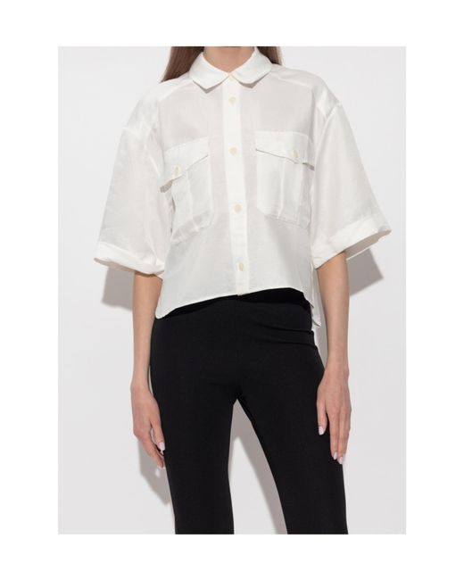 Anine Bing White Short-Sleeved Shirt