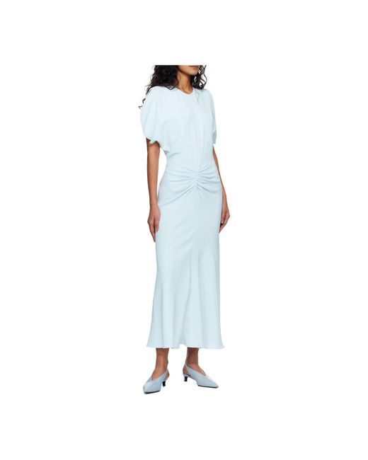 Victoria Beckham White Bela Midi Dress