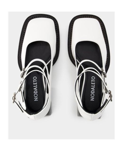 NODALETO White Bulla London Triple Strap Pumps