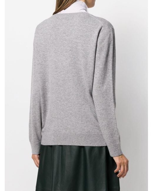 Vince Gray Cashmere V-Neck Jumper