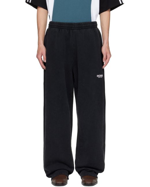 Martine Rose Black Wide-Leg Sweatpants for men