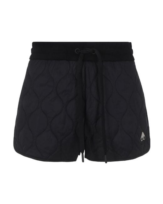 Moose Knuckles Black Quilted Recycled-Nylon Shorts