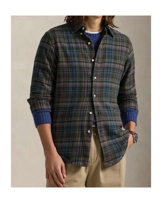 Polo Ralph Lauren Gray Checked Button-Up Shirt for men