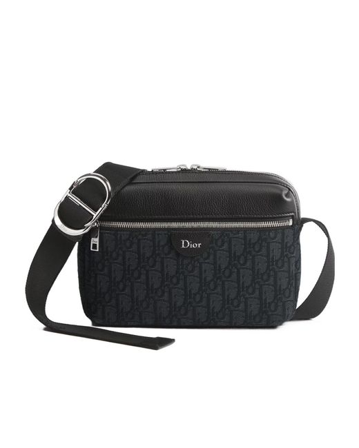 Dior Black Rider Zipped Messenger Bag for men