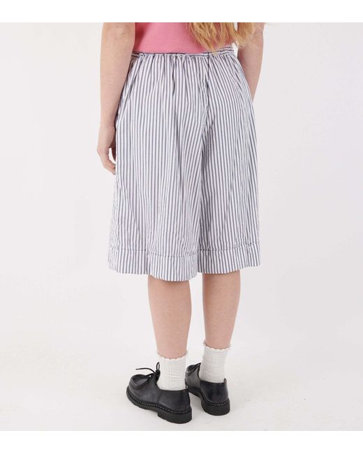 Comme des Garçons White Striped Shorts