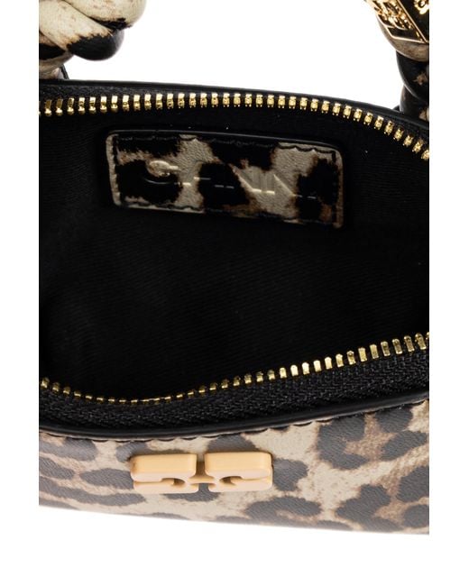 Ganni White Leopard Nano Bou Bag