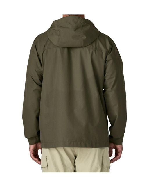 Patagonia Green Regular Fit Rain Jacket For for men