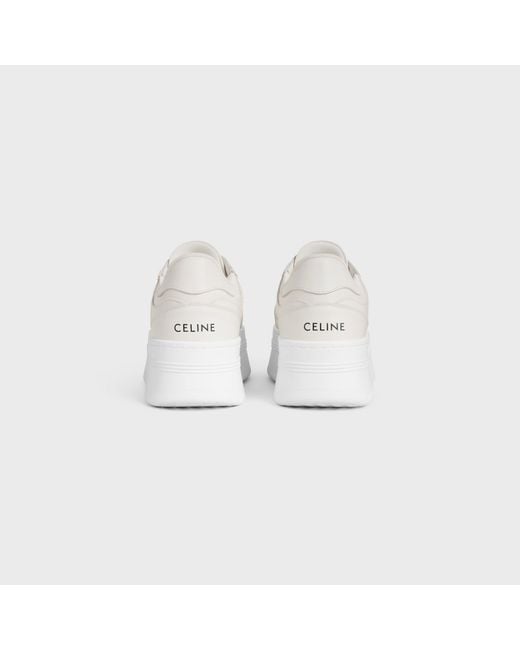 Céline White Block Wedge Sneaker