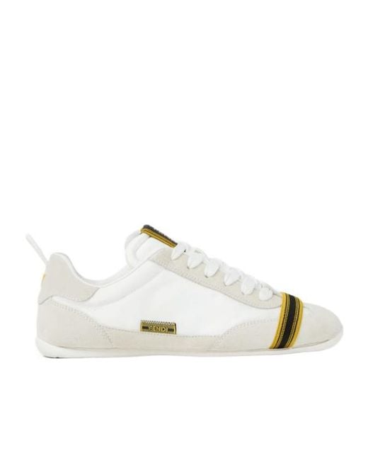 Fendi White Wrap Sneakers