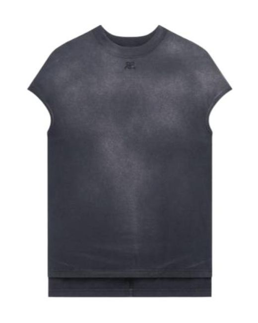Courreges Blue Courrèges Short-Sleeve Crewneck T-Shirt Mini Dress