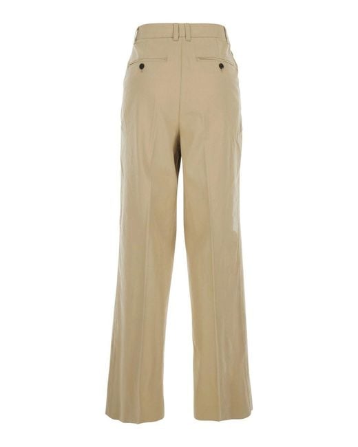 DUNST Natural Double Pleated Chino Pants