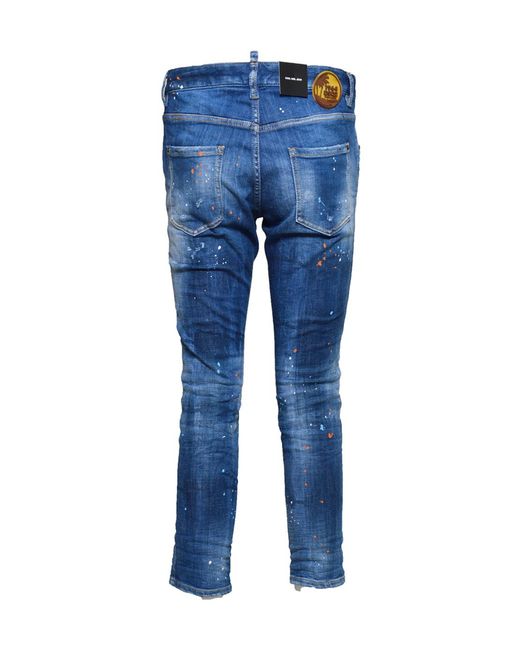 DSquared² Blue Medium Waist Flared Jeans