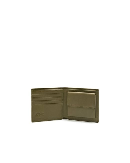 Loewe Green Bifold Coin Wallet for men
