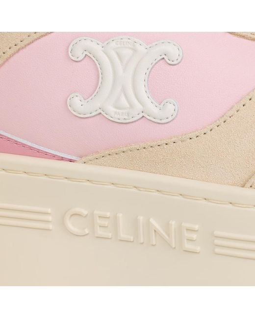 Céline Pink Block Wedge Sneaker