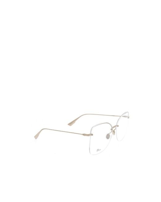 Dior White Eyewear Stellaire1 Square Frame Glasses
