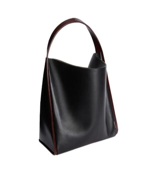 Jil Sander Black Pivot Bucket Bag