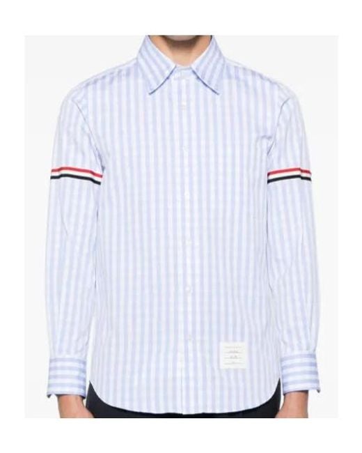 Thom Browne White Long-Sleeved Shirt for men