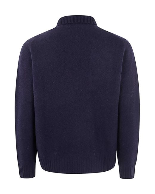 Ballantyne Blue Spread-Collar Sweater for men
