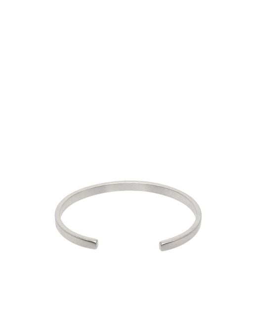 Maison Margiela White Number Reference Open Bracelet for men