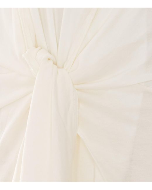 Totême White Totême Tie-Waist Jersey Dress