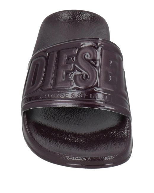 DIESEL Brown Minimalist Slippers