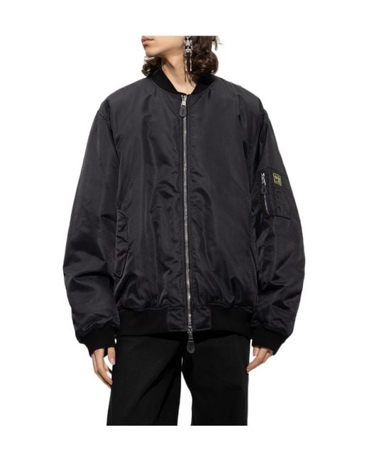 Raf Simons Blue Detached-Print Bomber Jacket for men