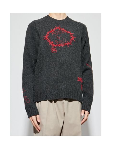 Zadig & Voltaire Gray Round-Neck Knitwear for men