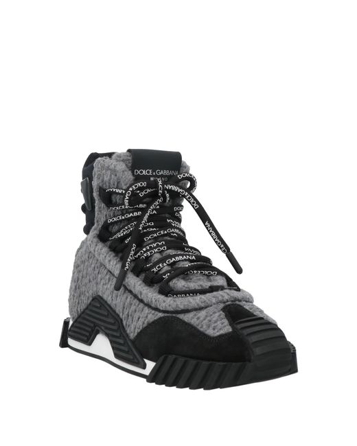 Dolce & Gabbana Black High-Top Sneakers