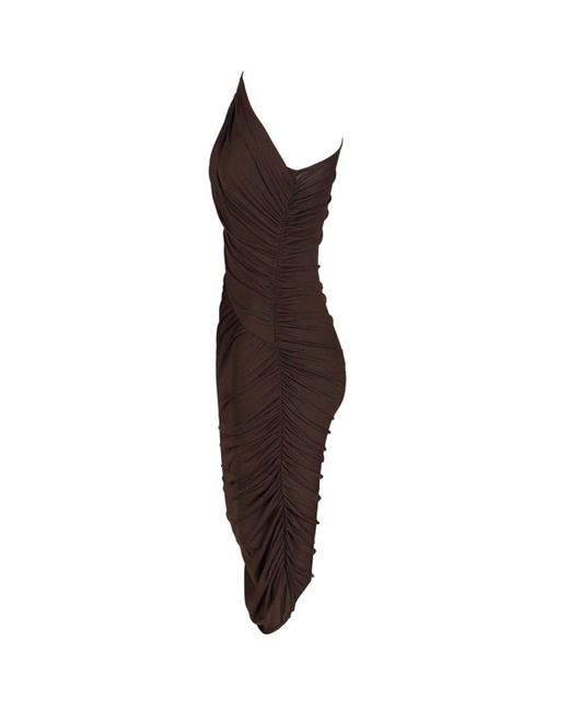 Rick Owens Brown Amira Short Dress Dresses