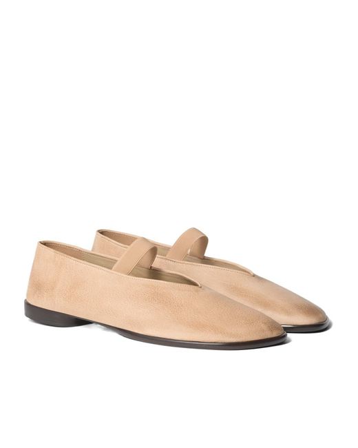 Lemaire Natural Glove Strap Ballet Flats