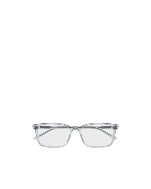 Gucci White Eyewear Rectangle Frame Glasses for men