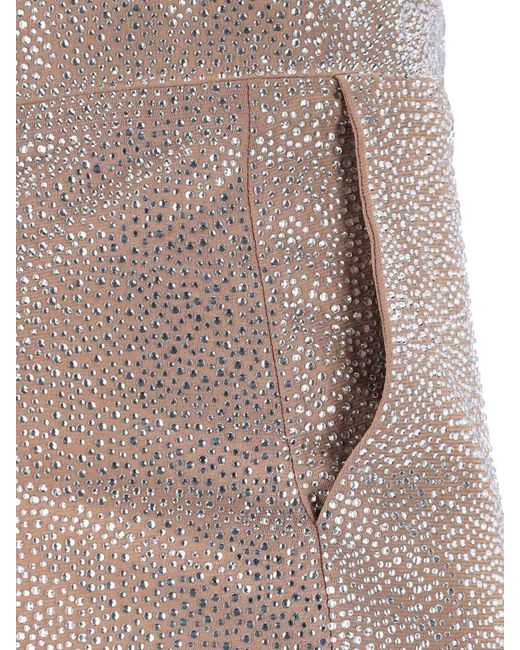 GIUSEPPE DI MORABITO Brown Embellished Midi Skirt