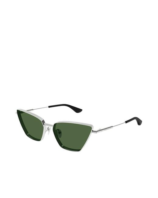 McQueen Green Eyewear Cat-Eye Frame Sunglasses