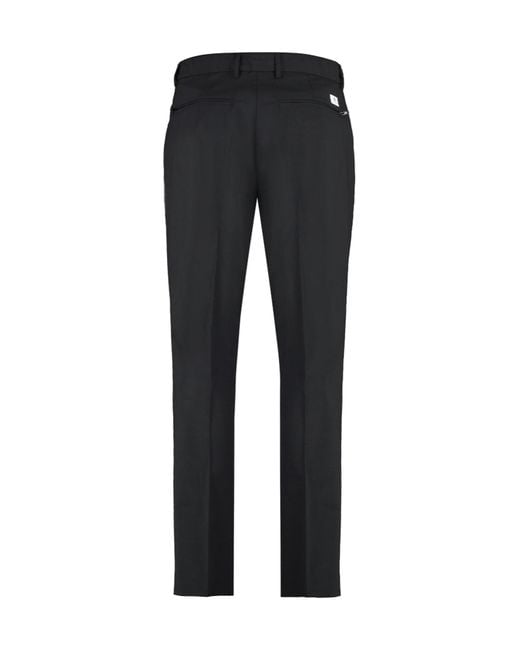 Department 5 Black Wool Blend Slacks for men