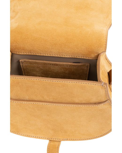 Chloé Natural Small Marcie Suede Crossbody Bag