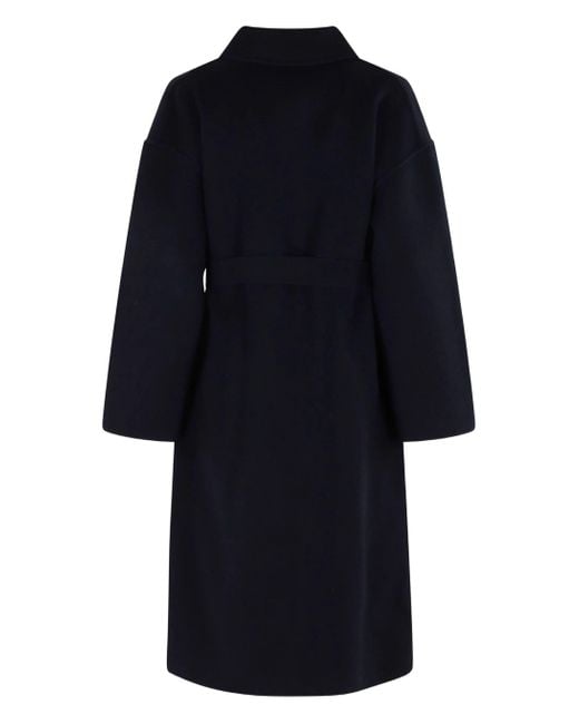 Semicouture Blue Double Breasted Coat