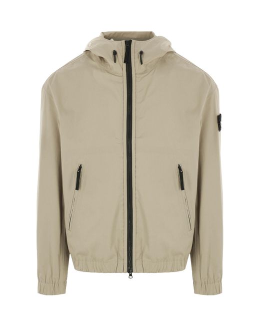 Stone Island Natural Watro-Tc Hooded Jacket for men