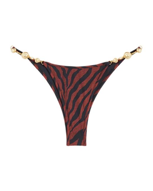 Reina Olga Purple Leopard-Print Bikini Bottoms