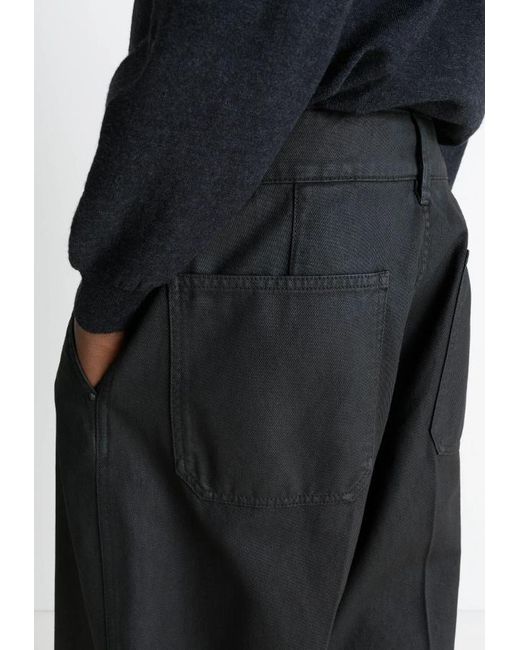 Lemaire Black Maxi Barrel Workwear Pants for men