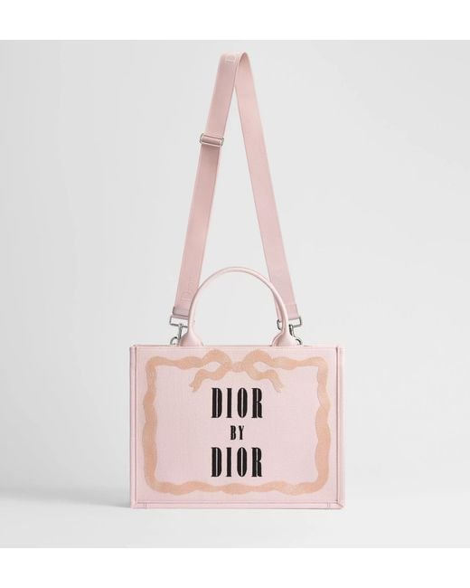 Dior Pink Medium Book Tote With Strap