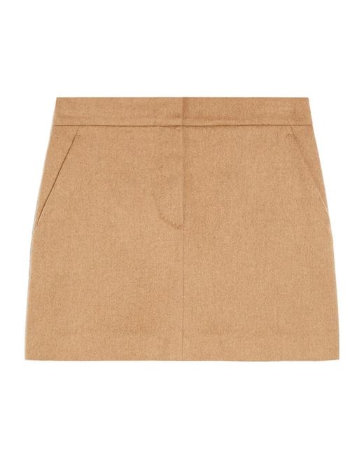 Max Mara Natural Ancella Straight Hem Mini Skirt