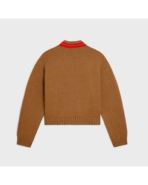 Céline Brown V-Neck Sweater